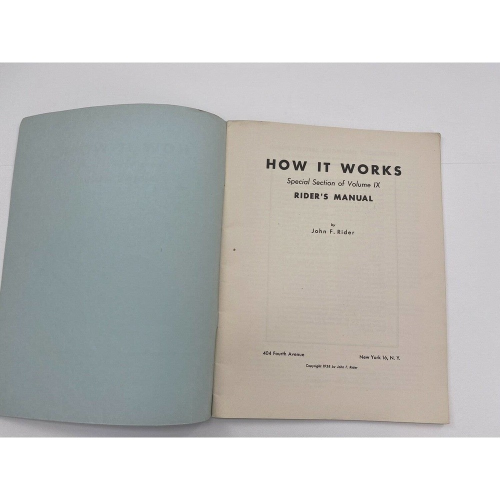 1938 How it Works Rider's Volume Special Section IX RADIO ALIGNMENT Manual - Picture 2 of 11
